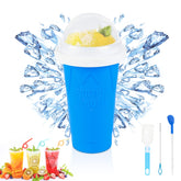 VOIEOV Slushie Maker Cup demonstrates quick-freeze action for icy beverages