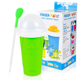 VOIEOV Slushy Maker Cup with built-in freezing liquid for fast, refreshing slushies.