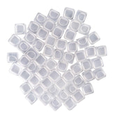 VOJP 60 pcs reusable ice cubes in clear set for mess-free cooling