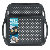 Volila couch trays 2-pack provide stable meals on the sofa.