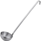 Vollum 1-Piece Ladle with polished stainless steel bowl for heavy-duty service.