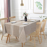 Vonabem rectangular brown tablecloth 60x102 protects surfaces from spills during indoor dining