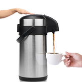 Vondior airpot coffee dispenser with pump for spill-free serving