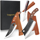 Vorgexora butcher cleaver with razor edge for meat prep at home