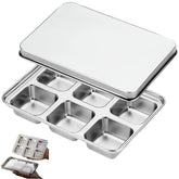 Vortihive stainless steel ice tray with lid for durable, hygienic ice.