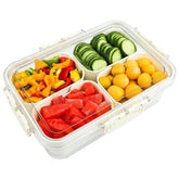 VOUKEN plastic divided tray with lid and handle for organized party serving.