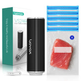 VOYOR handheld vacuum sealer in use preserving freshness on the go.