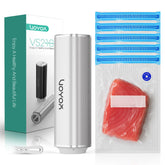 VOYOR VS210 compact handheld sealer ideal for on-the-go airtight sealing.