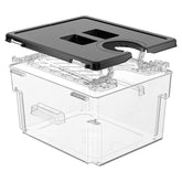 Vpcok Direct sous vide container with lid offers easy double-door opening for quick ingredient access.