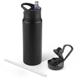 VQRRCKI 24 oz insulated bottle with straw lid stays cold during workouts