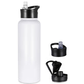 VQRRCKI 40 oz insulated bottle front view for all-day hydration on the go.