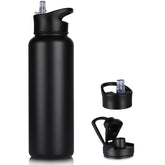VQRRCKI 40 oz insulated bottle front view maintaining temperature on the go