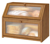 Vriccc bread box with acrylic wave glass for a tidy kitchen look