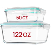 Vtopmart large glass container showing 3.6L capacity for big casseroles