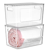 Vtopmart trash bag holder with front opening for easy one-handed dispensing.