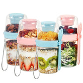 Vtopmart yogurt parfait cups 27oz with lids and spoons for on-the-go meals