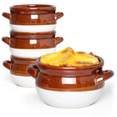 Vumdua 16 oz French Onion Soup Bowl with handles for easy serving and heat safe use