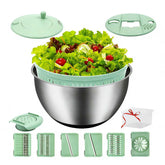 VVAKAM 5.3QT salad spinner bowl showing ample capacity for family meals