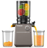 VVAKAM juicer with whole-fruit feed chute for quick, prep-free juicing