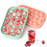 VVAYHUA ice cube tray with 22 round balls in green and pink for cocktails