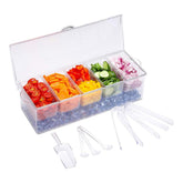 VWMYQ condiment server with ice-compartment keeps sauces cool and visually appealing.
