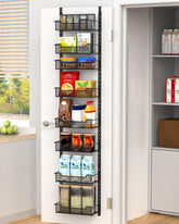 VyGrow over-the-door pantry organizer with 8 adjustable baskets for versatile storage.