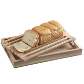 VZODESR bread cutting board with crumb catcher keeps counters clean during slicing