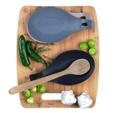 W. INNOVATIONS spoon rest set 3, front view, keeps countertops clean.