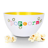 Wabash Valley Farms Popcorn Fun Time Bowl front view with bold print for family snacks