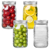 WACOI Mason jars 32oz wide-mouth with lids for easy canning and storage.