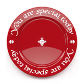 Waechtersbach You Are Special Today red plate with bold glaze for celebratory meals
