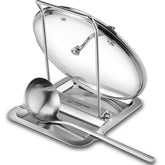 WAGENSTEIGER foldable pot lid rest organizes lids at the counter, keeping cookware within reach.