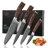 Wakoli EDIB knife set hero showcases premium Damascus blades for precise slicing