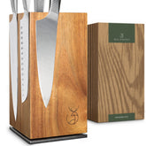 WALDWERK magnetic knife holder in acacia wood with 360° rotation for easy access