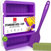 Walfos butter mold with lid for easy fridge storage.