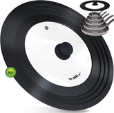Walfos universal pan lid fits 8–12 inch pots for versatile coverage.