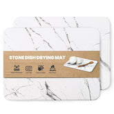 Wall QMER stone drying mat shows rapid moisture absorption for dishes and cups