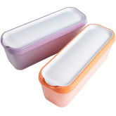 WALL QMER 2-pack ice cream tub set—orange and purple, perfect for homemade frozen desserts.
