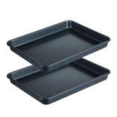 Walooza 11 inch baking sheet with 1 inch edge prevents spills during roasting.