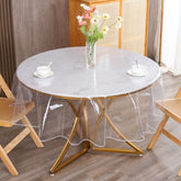 Walrus clear round tablecloth protector waterproof surface protects round tables from spills