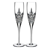 Waterford Love Forever toasting flute pair with eternal flame motif, ideal for weddings and anniversaries