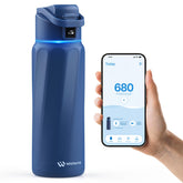 WATERH BOOST bottle front view highlights wide mouth for ice and fruit.