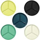 WAYGYMBBD divided plate in dark green with three compartments for balanced meals.