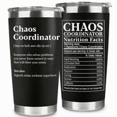 WECACYD Chaos Coordinator Tumbler front view, durable 20oz cup for daily office use