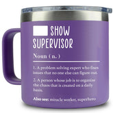WECACYD Shit Show Supervisor Mug front view; ideal office gift for a boss lady.