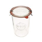 Weck Jars 743 mold jar in transparent glass for precise food storage and freshness.