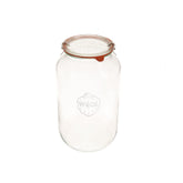 WECK wide-mouth barrel jar shown for easy filling and airtight storage.