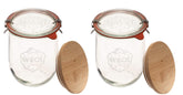 WECK Tulip 1L sourdough starter in a sturdy glass jar for long-term storage