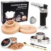 Weibutech cocktail whiskey smoker kit with torch for smoky, aromatic drinks.
