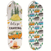 WELLBANEE camping bag holder with a 22 by 9 inch opening keeps bags organized and accessible.